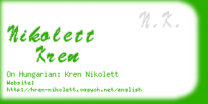 nikolett kren business card